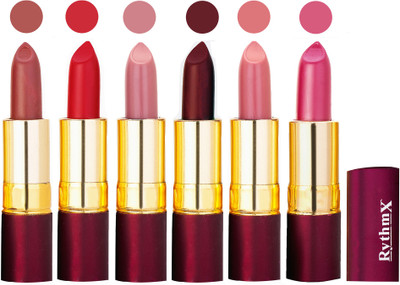 

Rythmx Dry Matte Lipstick Combo Set Of 6 Pcs 36(Multicolor,)
