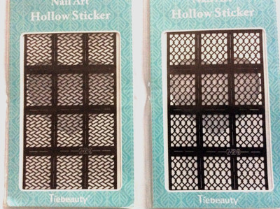 

sani Nail art Stencil set of 2(black)