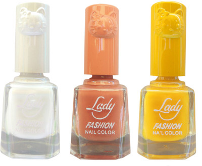 

Lady Fashion Colour Cap Insta Dry Nail polish (Evergreen Colours) White,Nude,Yellow(Pack of 3)