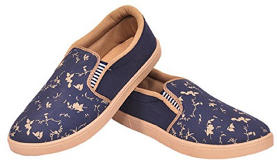 

Axter New-613 Slip On Sneakers For Men(Blue, Beige