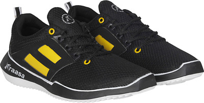 

Kraasa Premium Sports Running Shoes For Men(Black, Yellow