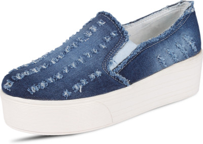 

Anand Archies Slip On Sneakers For Women(Blue, White