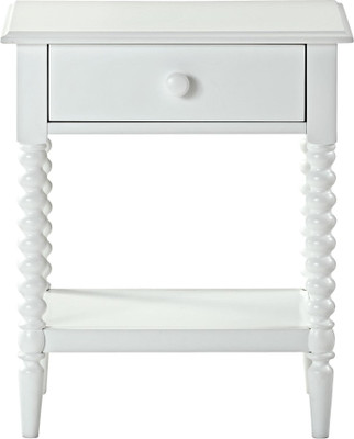 

WOOD CREATION Solid Wood End Table(Finish Color - White)