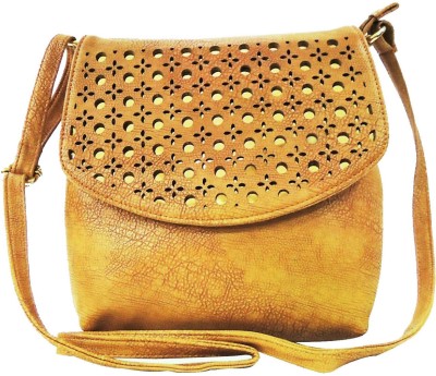 

Faslook Women Beige Leatherette Sling Bag