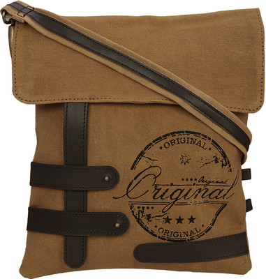 

NEUDIS Men & Women Casual Brown Canvas Sling Bag