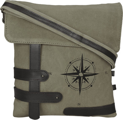 

NEUDIS Men & Women Casual Green Canvas Sling Bag