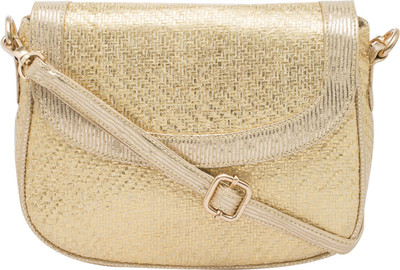 

Tarusa Women Casual Gold Leatherette Sling Bag