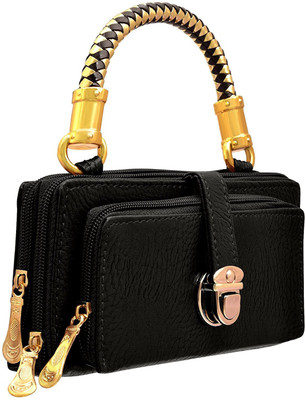 

Tap Fashion Women Casual Black PU Hand-held Bag