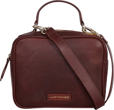 

Justanned Women Casual Brown Genuine Leather Sling Bag