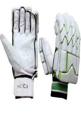 

SKERA E3136510 PRO Test Cricket Batting Gloves Batting Gloves (Free Size, White, Green), Green;white