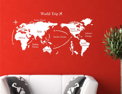 

Wall Guru  Home Décor wall Sticker(Pack of 1, White
