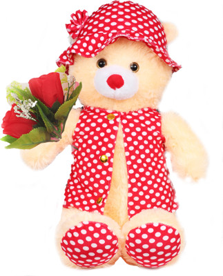 

Tickles Jacket Teddy With Rose - 60 cm(Cream)