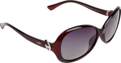 Amour Oval, Cat-eye, Over-sized Sunglasses(Grey