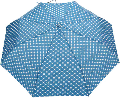 

FabSeasons Symmetric circle Print Umbrella(Blue)