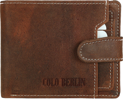 

COLO BERLIN Men Brown Genuine Leather Wallet(6 Card Slots)