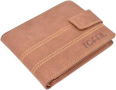 

TOFFIL Men Tan Genuine Leather Wallet(6 Card Slots), Sandy brown