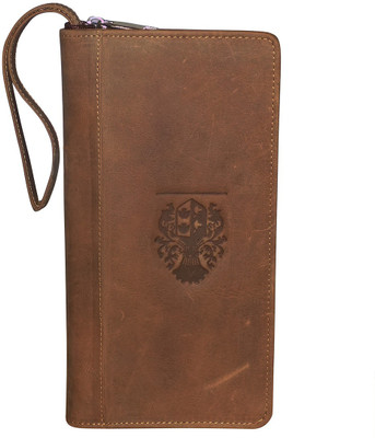 

Style 98 Girls Tan Genuine Leather Wrist Wallet(9 Card Slots)