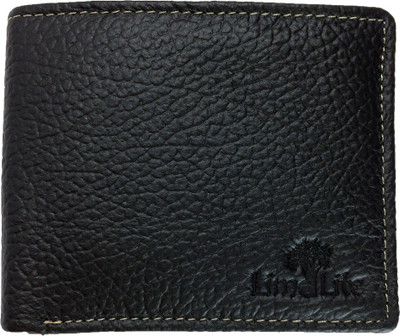 Limelite Men Black Genuine Leather Wallet(6 Card Slots)