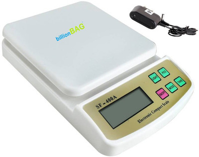 

Billionbag Advanced Multi-Purpose SF 400A with Adaptor 5 Kg Digital Household Use And Backlight Weighing Scale(White)