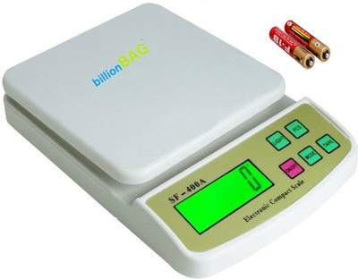 

Billionbag Advanced Multi-Purpose SF 400A 5 Kg With Battery Digital Household Use And Backlight Weighing Scale(White)