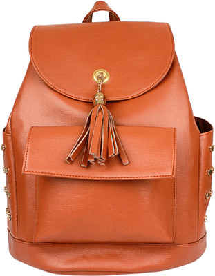 

20 Dresses Brown smashing studs 23.5 L Backpack(Tan)