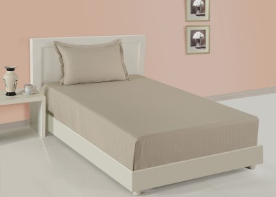SWAYAM 400 TC Cotton Single Solid Flat Bedsheet(Pack of 1, Fwan)