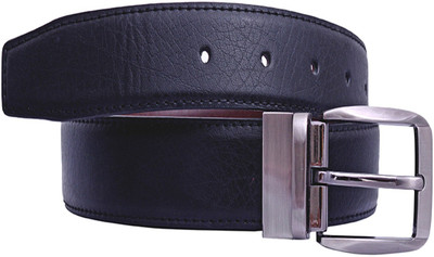 

EARNAM Men & Women Formal Black Artificial Leather Reversible Belt, Brown