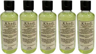 

Khadi Herbal Neem & Tulsi Face and Body wash(1050 ml, Pack of 5)