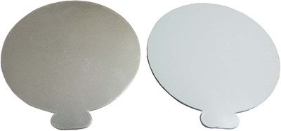 

Buyerschowk Paper Cake Server(Silver, Pack of 10)