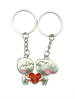 

JOSHISNEST LOVE METAL HEART KEY RING Key Chain(Silver)