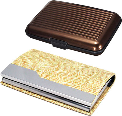 

Stealodeal Beige Stainless Steel and Brown Aluminium 24 Card Holder(Set of 2, Beige, Brown)