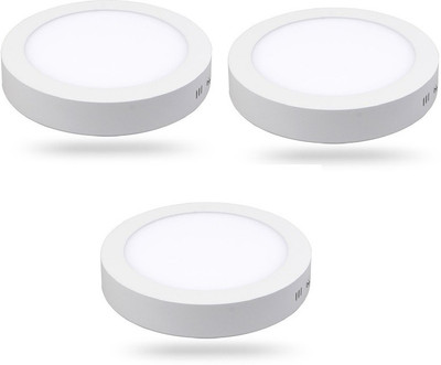 

JBMR 12 watt Round Surface Yellow Color Flush Mount Ceiling Lamp