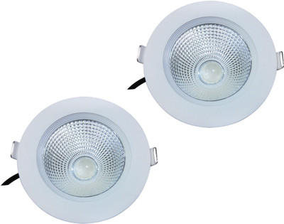 

Bene Bene LED 9w Round Recessed Light, Color of LED White (Pack of 2 Pcs) Recessed Ceiling Lamp
