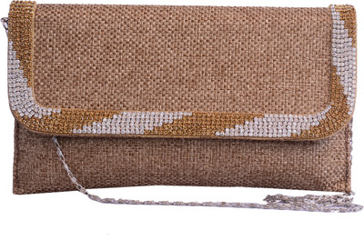 Charu Boutique Party Brown Clutch