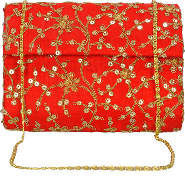 

DUCHESS Party Red, Gold Clutch, Gold;red