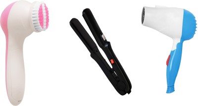 Flipkart - Welcome India Bazaar wib Face Massager Hair Straightener With Hair Dryer(Set of 3)