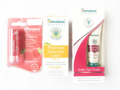 

Himalaya under eye cream, sun screen lotion, lip balm(Set of)