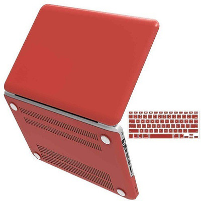 

ShopAis ShopAIS Matte Rubber Coated Soft Touch Plastic Hard Case for MacBook Air 13.3"(RED) Combo Set