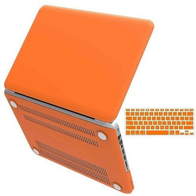 

ShopAis Matte Rubber Coated Soft Touch Plastic Hard Case for MacBook Air 13.3"(ORANGE) Combo Set