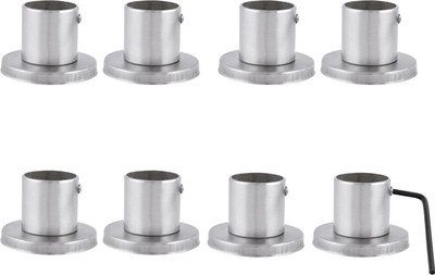 

S Decor Silver Rod Rail Bracket(Pack of 8)