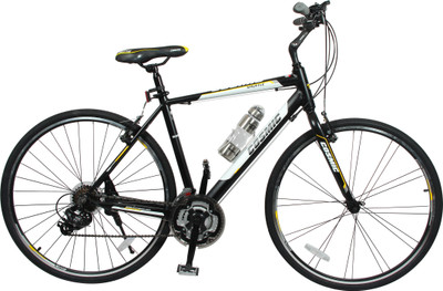 

COSMIC SHUFFLE 700 C ALLOY HYBRID BICYCLE BLACK / YELLOW - SPECIAL EDITION 28 T Hybrid Cycle/City Bike(21 Gear, Black, Yellow)