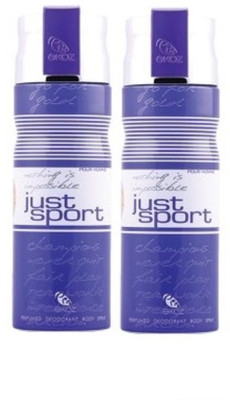 

Ekoz Just Sport Pour Homme - Pack Of 2 Body Spray - For Men(200 ml, Pack of 2)