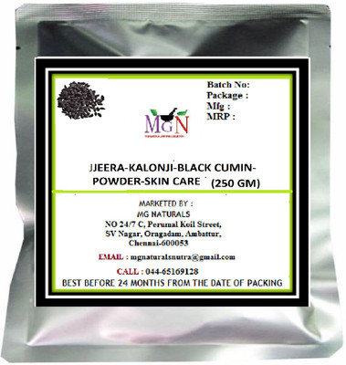 

MG Naturals JEERA-KALONJI-BLACK CUMIN-POWDER-SKIN CARE (250 GM)(250 g)