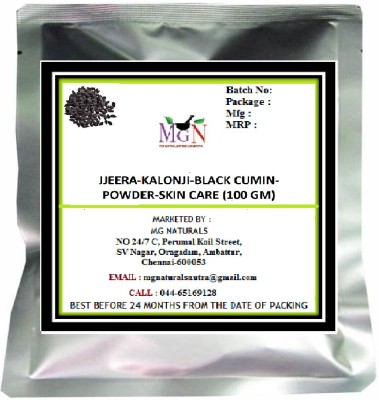 MG Naturals JEERA-KALONJI-BLACK CUMIN-POWDER-SKIN CARE (100 GM)(100 g)