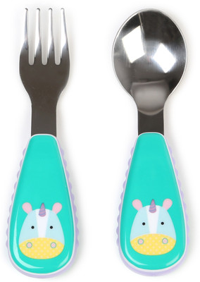 

Skip Hop Baby Zoo Little Kid and Toddler Fork and Spoon Utensil Set, Multi Eureka Unicorn - Melamine & Stainless steel(Multicolor)
