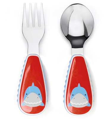 

Skip Hop Baby Zoo Little Kid and Toddler Fork and Spoon Utensil Set, Multi Snazzy Shark - Melamine & Stainless steel(Multicolor)