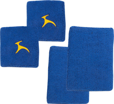 

JJ Jonex Basketball PURE COTTON TOWELED Wrist Band 2pcs and knee cap 2 pcs combo Fitness Band(Blue, Pack of 4)