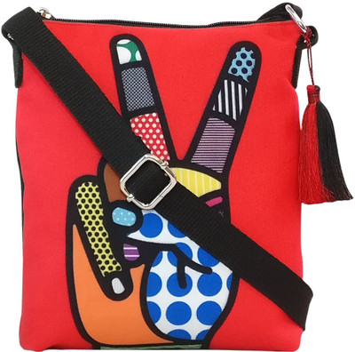 

Lemon Trunk Sling Bag(Red, Black), Black;red