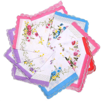 Tahiro Multicolour Printed Handkerchief(Pack of 12)