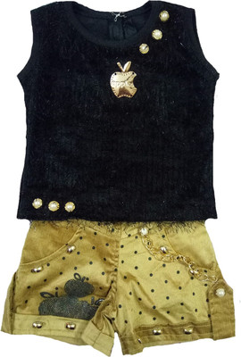 

Kid n Kids Girls Party(Festive) Top Shorts(Multicolor, Muticolour